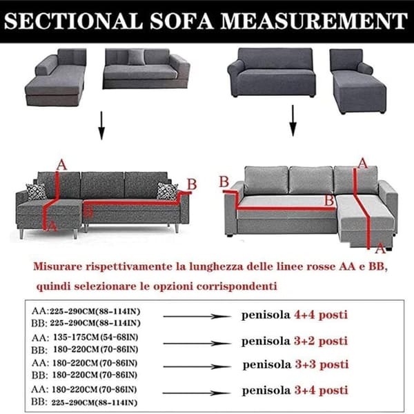 Stretch Hörnsofföverdrag för 3-sitssoffa (L-formad Soffa Kräver Två)