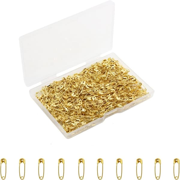 500 stk. sikkerhedsnåle, assorterede mini tøjklemmer