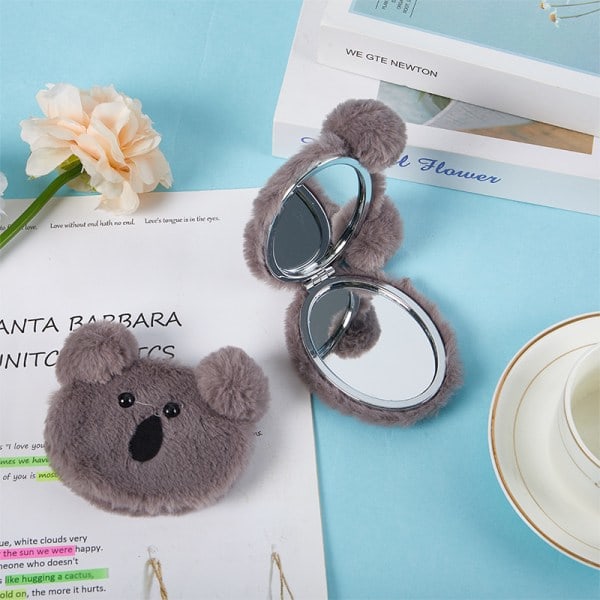 IC 1:a tecknad koala kompakt spegel kosmetisk vikbar bärbar märke