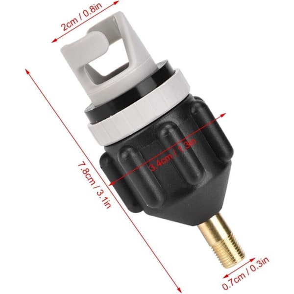 Kampanj, Uppblåsbar Båt SUP Luftpump Adapter med Standard Konventionell Luftventilfäste för Uppblåsbar Pump Kajak..DEBUNS
