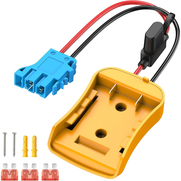 Power Wheels Adapter for Dewalt 20V Battery Adapter, Power Wheels Battery Conversion Kit with Fuse Holder and Wire Harness Connector