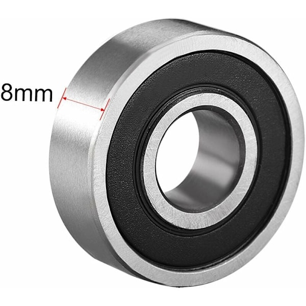 8 stk. dype sporkulelager 6000RS, to forseglet 10x26x8mm karbonstål