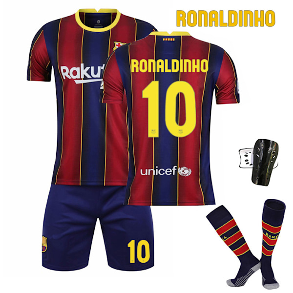 20-21 Barcelona drakt hjemme og borte svart, gull og rosa Messi fotballuniformsett Barcelona pink No. 9 black socks 2XL