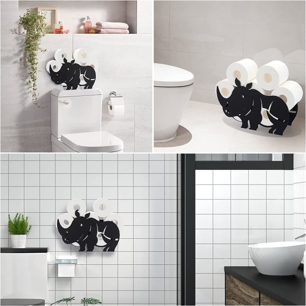 IC Toiletrulleholder Metal Papirholder Næsehornsformet Papirholder