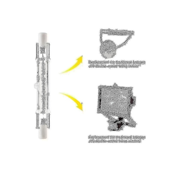 5 stk. R7s 118mm 300w 230v, r7s halogen lineær pære, dæmpbar halogenlampe til byggeplads