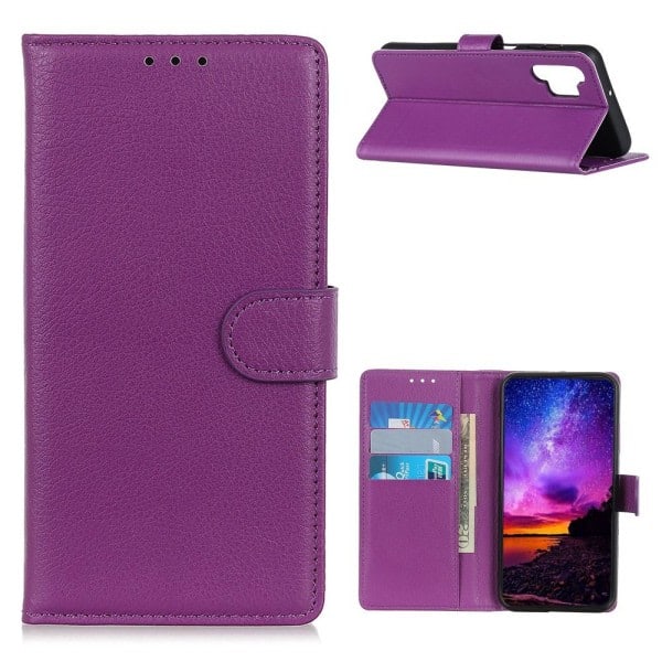 IC Samsung Galaxy A32 5G - Litchi Tekstur Etui - Lilla Lilla Lilla