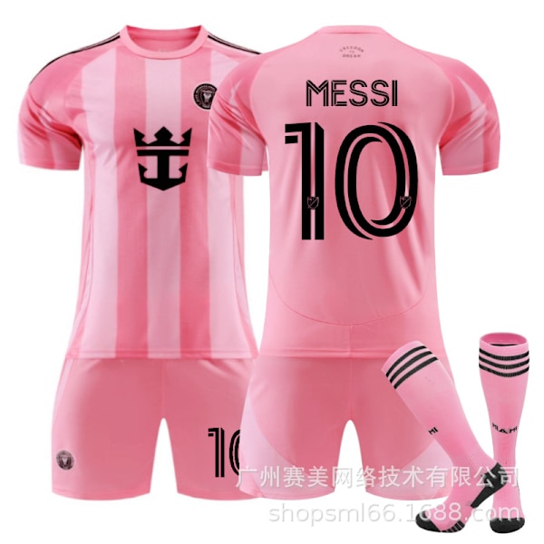 Miami International Home Stadium Nr. 10 Messi Trøje Nr. 9 Suarez 23 Beckham Børnefodbold Size 10 socks 3XL