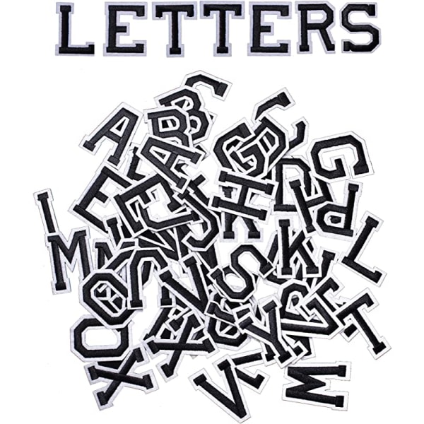 Alfabetskläder Stryklåster (2-pack), 52 bokstäver A till Ö, Bl