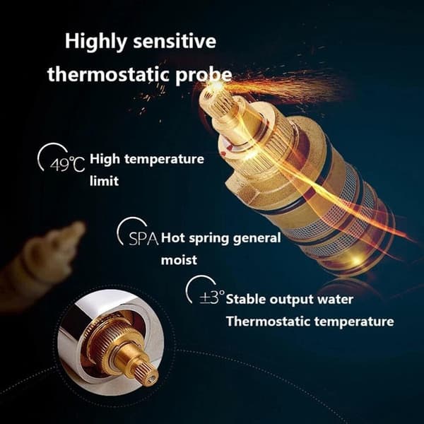Termostatisk duschpatron i mässing som ersättningsventil för en termostatblandare