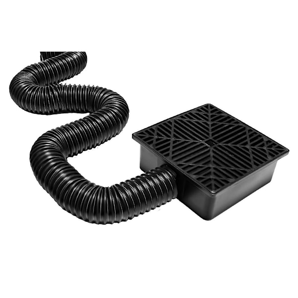 Catch Basin Downspout Flexible Extension Storm Drain Catch Basin Drainage System Drain Adapter for Patio Ground and Lawn