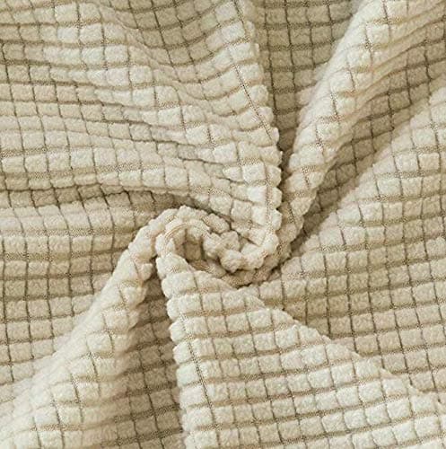 Trekbart stolsetetrekk Mykt avtakbart vaskbart Spandex for kontor-, spisestue- og barstoler Beige