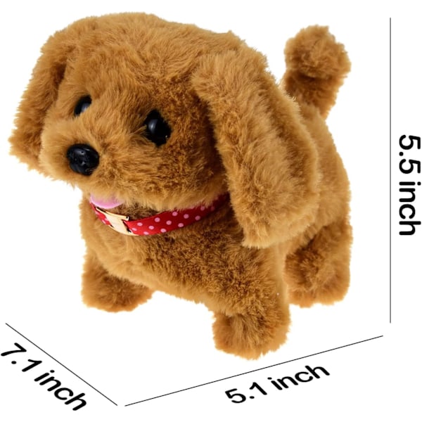 Leksakshundar för 1-6 år gamla gående hundar leksaker för barn leksak valp hund musikalisk hund leksak gåvor ålder 2 3 4 5 plyschleksaker pojkleksak bebis