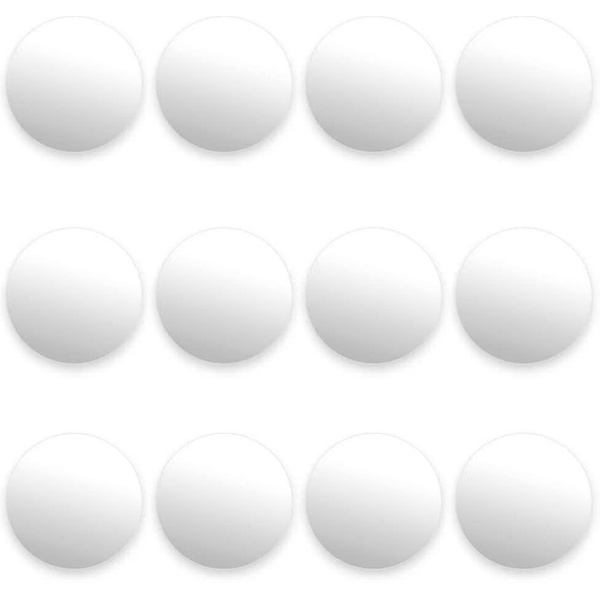 12-pack med släta vita foosballar för standard foosballbord Klassiska bordsspel fotbollar