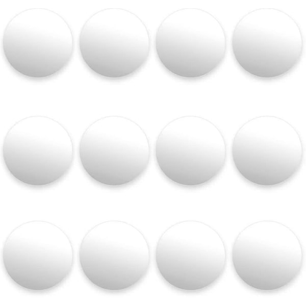 12 Pack Of Smooth White Foosballs For Standard Foosball Tables Classic Tabletop Soccer Game Balls