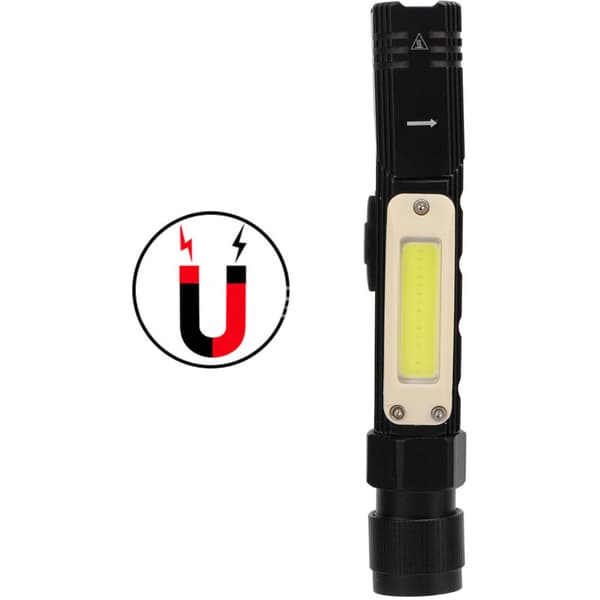 3 i 1 Multifunksjonell Lommelykt, Hodelykt, Arbeidslys, 90 Graders Sammenleggbar, Kraftig Belysning, USB Oppladbart Arbeidslys, DUBUNS