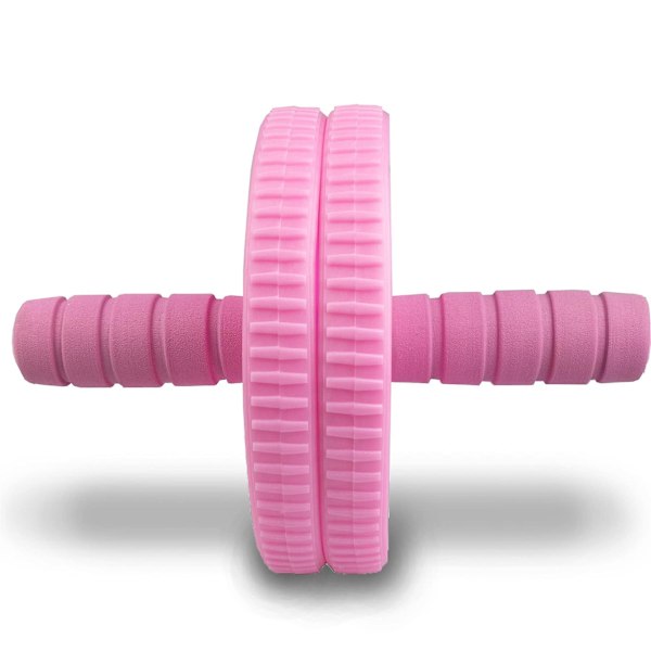 Phoenix Fitness Ab Roller - Vatsarulla vatsalihasten harjoitteluun ja keskivartalon harjoitteluun kotona ja kuntosalilla vaahtokahvoilla - Pinkki