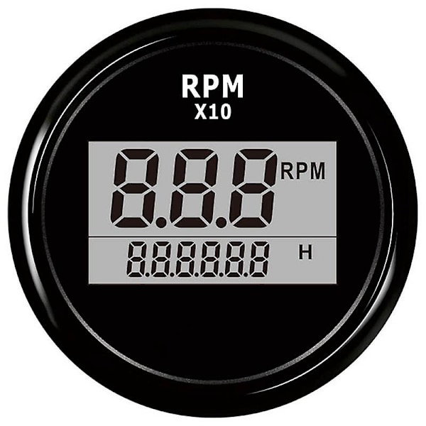 Båd LED Digitalt Omdrejningstæller Motor Timetæller Marine Påhængsmotor RV RPM Måler