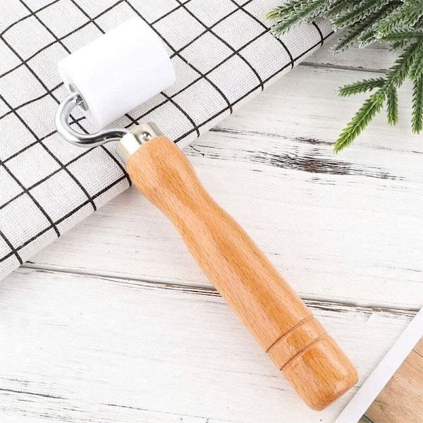 Käsikäyttöinen painerulla paperin puristukseen, litteä saumarulla, painerulla, käsityökalu, luonnonpuu
