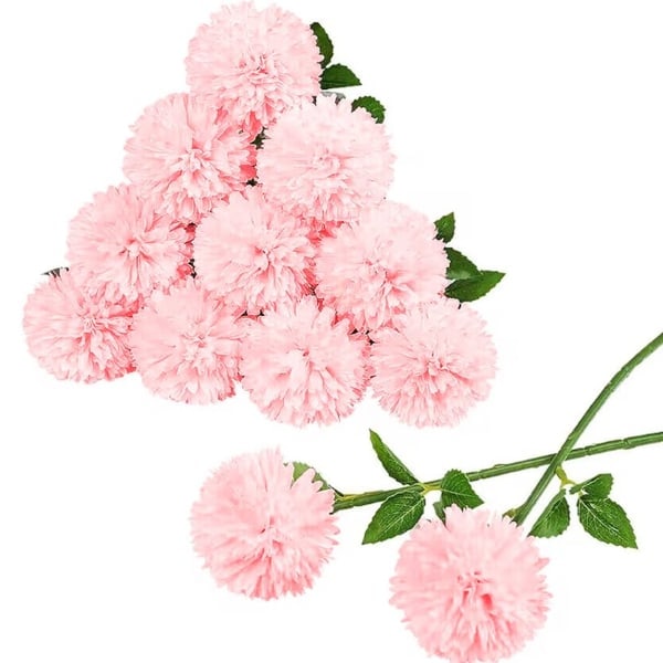 IC 12 buntar konstgjorda blommor Solros utomhus UV-beständig ljusrosa