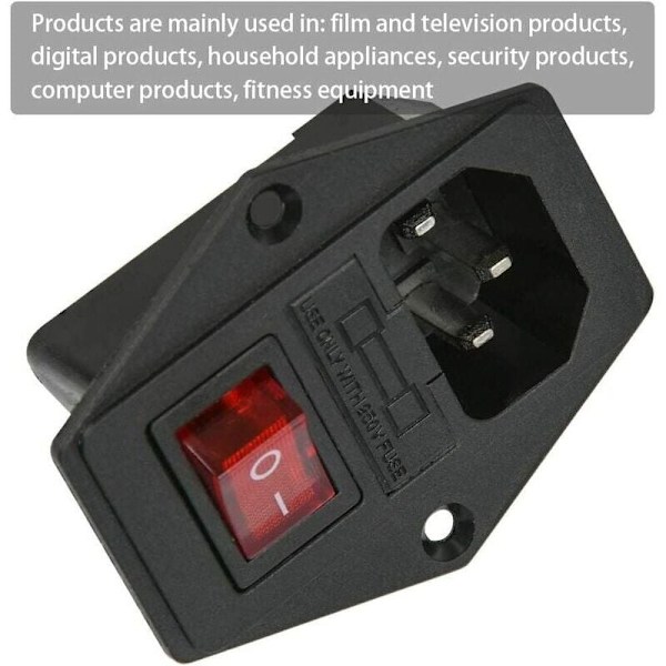 Betterlife C-14 Uppoasennettava Liitin 220-250V/10A Uppoasennettava Pistorasia Kytkimellä Audio IEC Uppoasennettava Pistorasia (3 kpl), DEBUNS:ilta