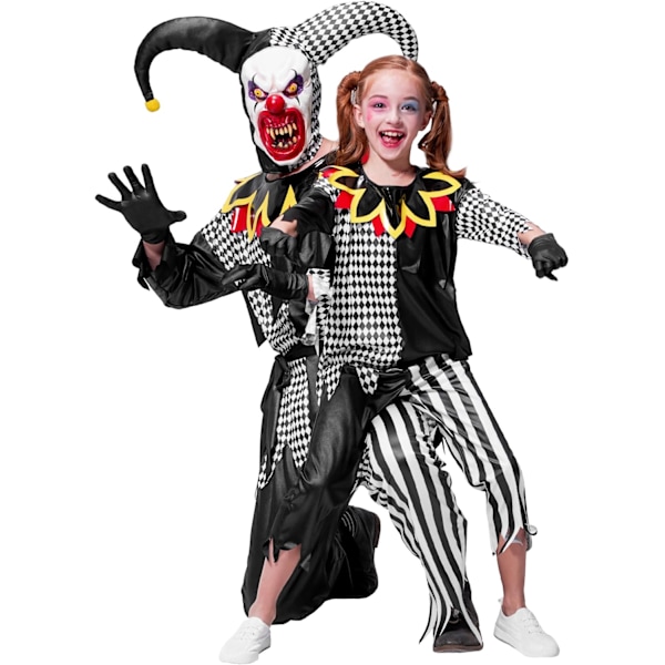 Klovnekostume til forældre og børn Halloween søster narre sjov rollespil klæd dig ud til familiefest Kostym för män XL