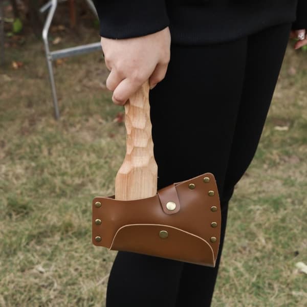 Etui Øksehoveddæksel Øksehovedskede Brun Brown