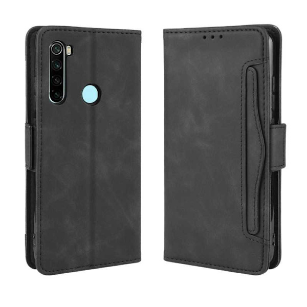 Xiaomi Redmi Note 8 Wallet Case PU Læder 6-Rums Winston V3 Svart Black