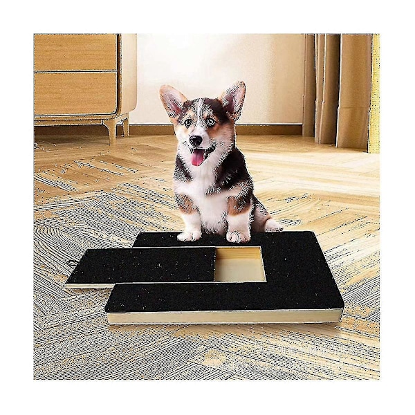 Hundeklo med poteskrape - Filtrimmerbrett Trimming Scratcher Box Emery Sandpaper Filing Scratch