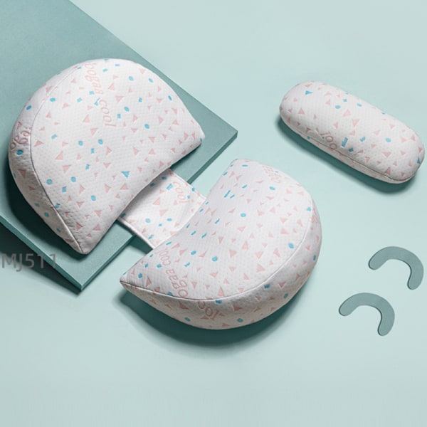 Graviditetspute midje beskyttelse side sovepute mage støtte sove side sovepute ammepute U-formet midjepute sommer White One Size