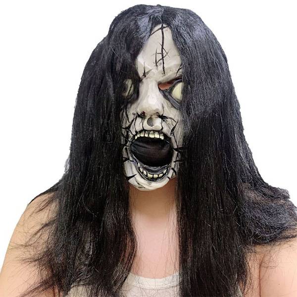 Spökhusmanuskript dödar NPC män och kvinnor mask huvudbonad Halloween rumsflykt spökhus skräckkostym MJ51 N