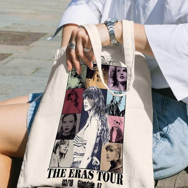 Taylor Swift Album-inspirerte Tote-vesker for kvinner - Bærbar arrangør - Musikkelskere Merch-fans Swiftie-gave DB
