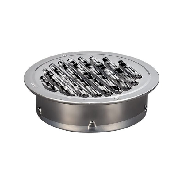 Rund ventilationsrist i rustfrit stål 100 mm metalventilationsrist, af DEBUNS