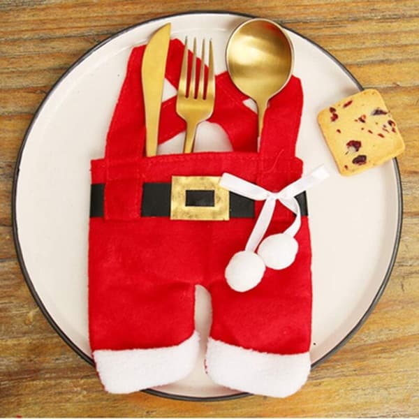 12-pack Jul Bestickhållare Julbordsdekoration Julklappar (Tomtedräkter)