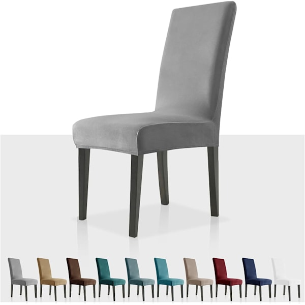 Fløyelsstoltrekk tykk solid farge stoltrekk elastisk fulldekkende stoltrekk restaurant hotell hjem spisebord stoltrekk Burgundy six pack Standard high back 45-58cm