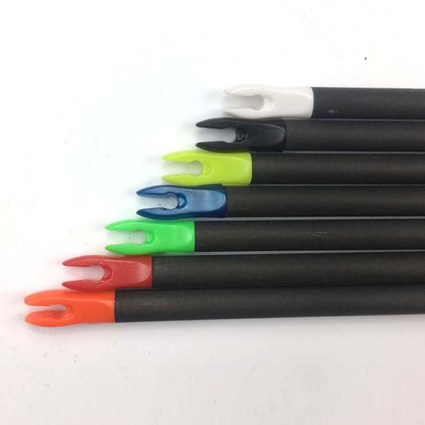IC 24stk/lot Innlegg 4,2 mm bueskyting karbonfiberpil Nocks i grønn