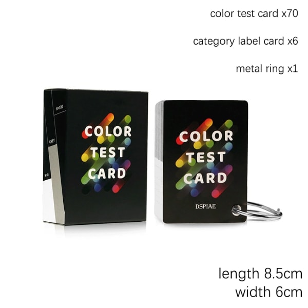 IC 1 Set Färgtestkort Färger Kalibreringsschema för Modell DIY Cra