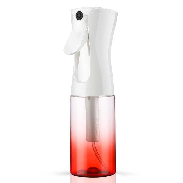IC Lockigt Hårsprayflaska, 200 ml Tom Kontinuerlig Fin Dimsprayflaska, Gradient Röd Professionell Frisörsalongstylist