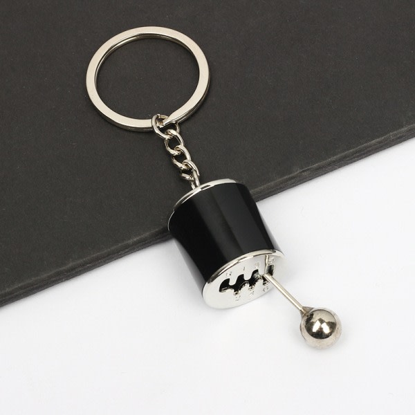 Nyckelring för automatisk växellåda, kreativ bilnyckelring i legerad metall svart