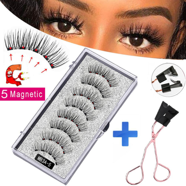 3D magnetiske løsøjenvipper Håndlavede kunstige kunstige faux cils MB16A one size
