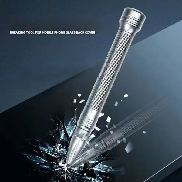 Blästringspenna med fast punkt krossat glas Justerbar styrka brytning Rivningspenna för telefonreparation Blästringsverktyg