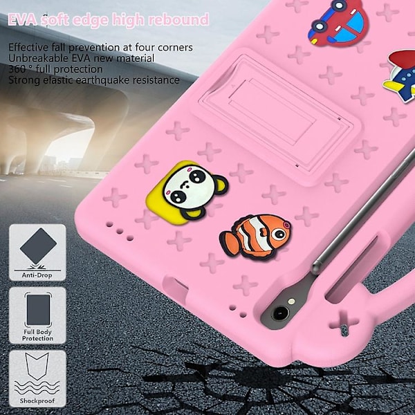 For Samsung Galaxy Tab S9 Fe / X510n Håndtak Kickstand Barn Eva Støtsikker Tabletholder