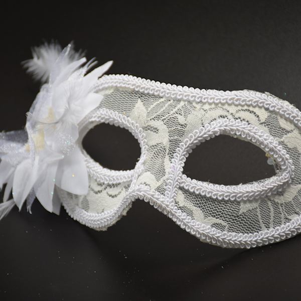 Festmaske Halloween Maske SORT Sort Black