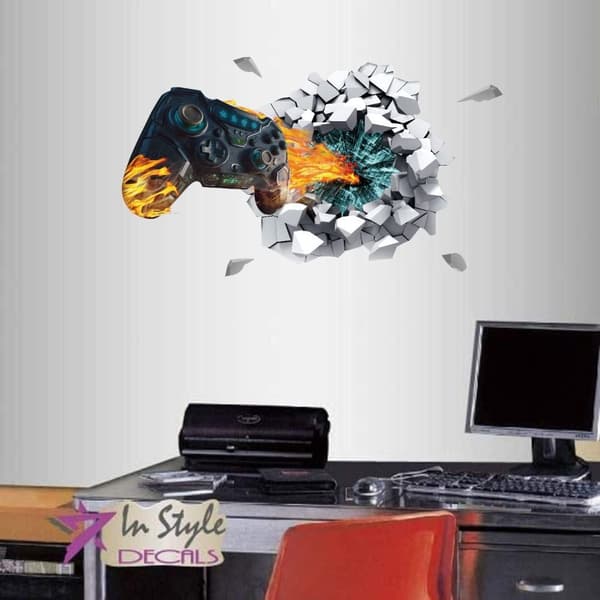 3D Spillveggdekaler Spillveggdekaler Gamerkontroll
