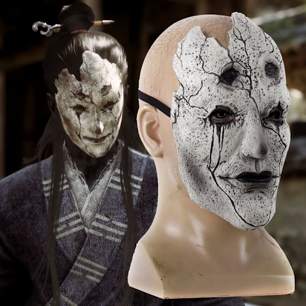 Svart myt: Wukong mask taoist Mi cosplay Halloween maskerad skräckmask med justerbara remmar