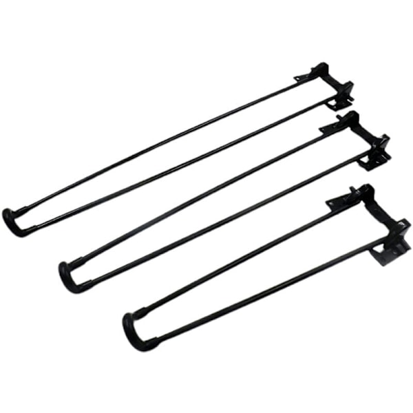 Pieces Kääntyvät hiusneulamaiset pöydänjalat, mustat raskaat metalliset kaksi tankoa tukevat jalat DIY huonekalutarvikkeet penkki/tietokonepöydän jalat korkeus 51cm..DEBUNS