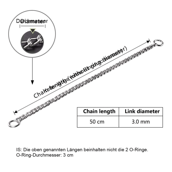 IC Ruostumattomasta teräksestä valmistettu koiranpanta 30 mm