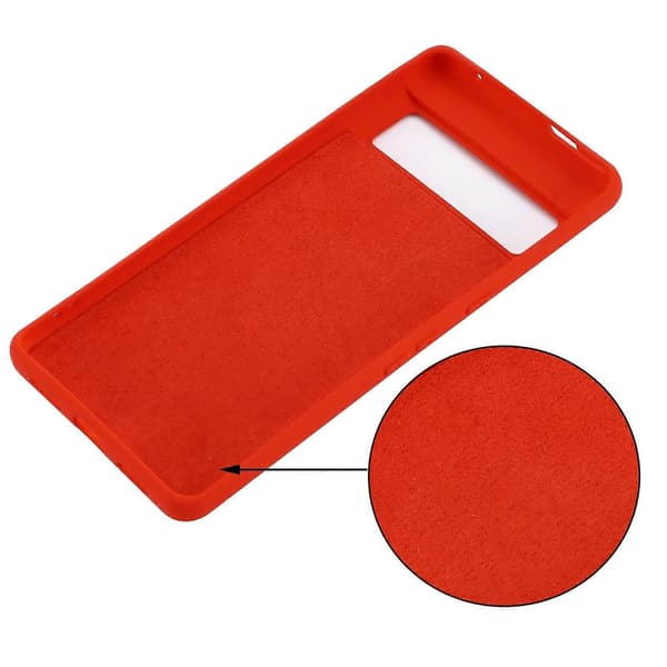 til Pixel 7 Pro Pure Color Flydende Silikone Stødsikkert Telefoncover Red