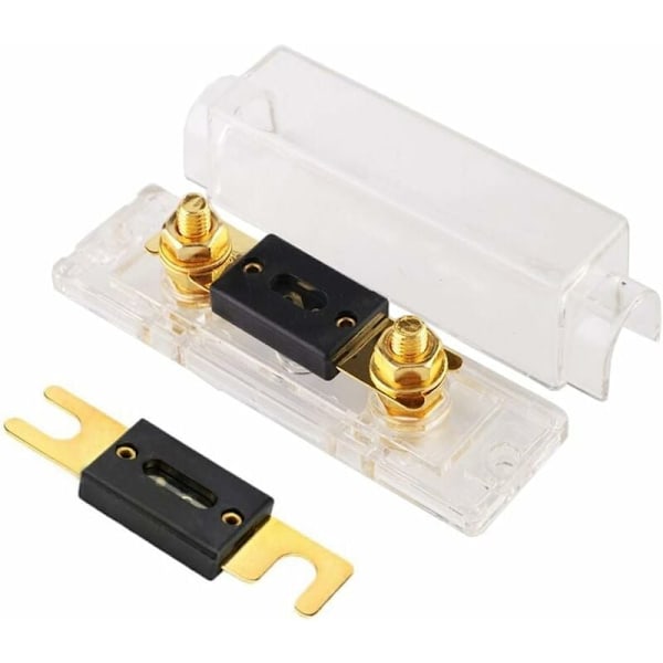 100A ANL Sikringsholder 100A ANL Sikring Guld Blad Bil Automotive Audio Strøm Sikkerhedsbeskyttelse Belagt til 0 2 4 Gauge