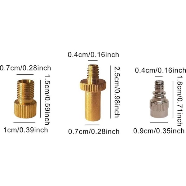 15 st Cykelventiladapterset Reduceringsmunstycken Däckpumpadapterset Bollpumpsnål Universal..DEBUNS