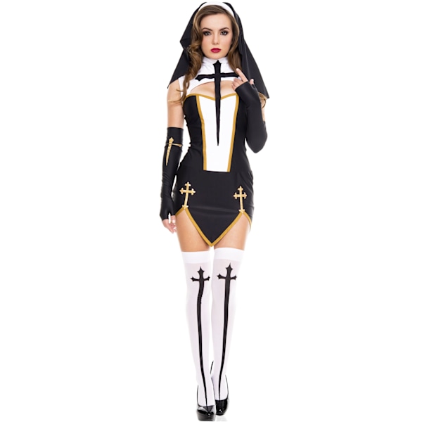 Populær Halloween nonnekostume Nonnekostume COS performance kostume nonnekostume spiluniform MJ51 L White